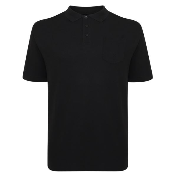Grote Maten Zwarte Basic Polo
