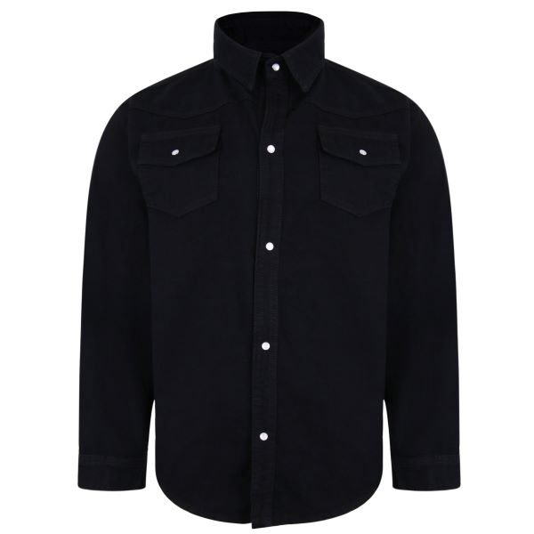 Big size Black Denim Shirt 2XL-8XL