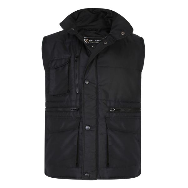 Big size Black Bodywarmer 2XL-8XL
